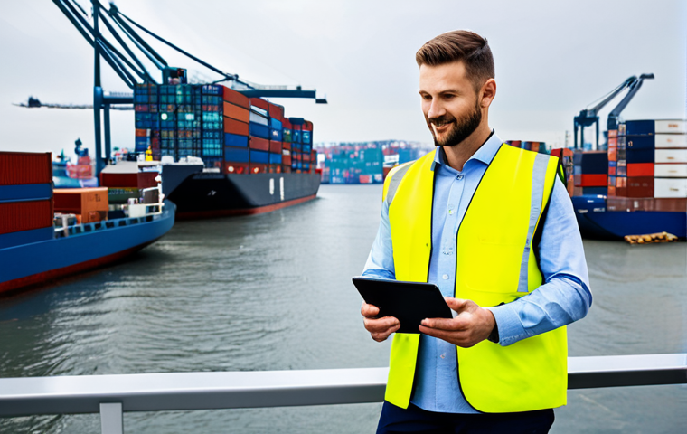 Global Logistics Professional**

"A confident logistics professional, fully clothed in modest business attire, standing in a modern office overlooking a bustling port, safe for work, appropriate content, professional, perfect anatomy, natural proportions, well-formed hands, proper finger count. The background features shipping containers and cargo ships. The professional is holding a tablet displaying a global map. High quality, sharp focus, professional photography, family-friendly."

**