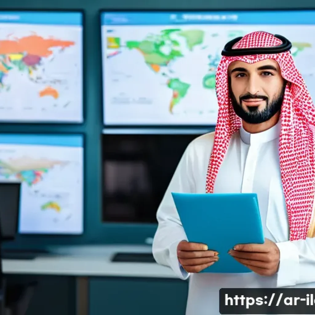 국제물류사 자격증의 해외 취업 활용도 - A professional Middle Eastern man in formal business attire holding an international logistics certi...